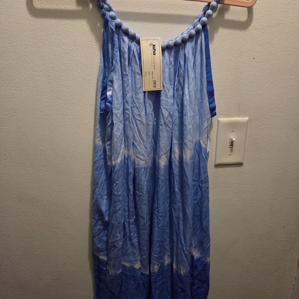 Blue Tie-Dye Dress